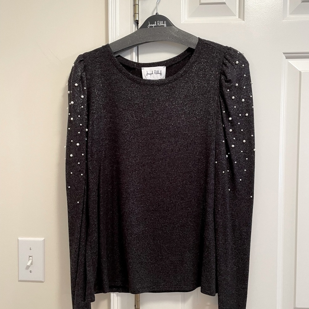 Pearl studded Joseph Ribkoff sweater.